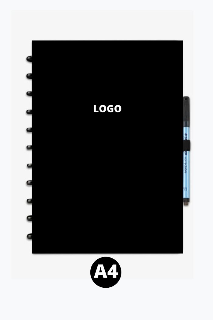 Reusable notebook A4 with logo printed